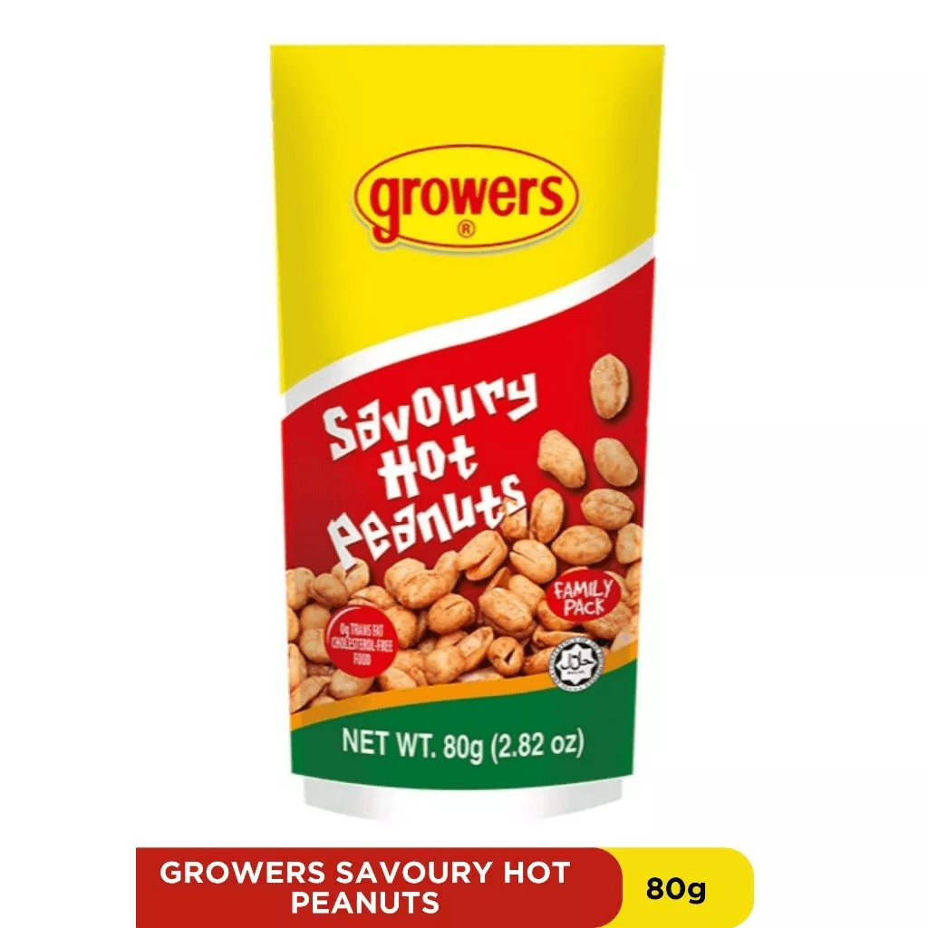 Growers Savoury Hot Peanuts - 80g