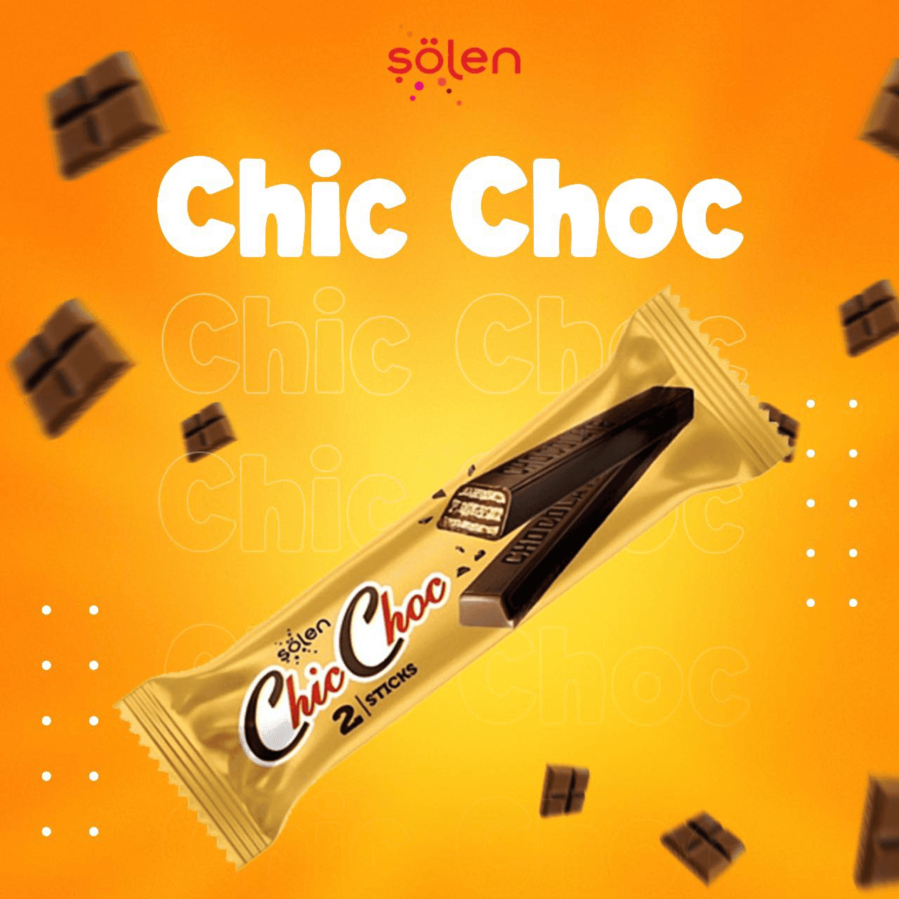 Solen Chic Choc Cocoa Coated Wafer With Cocoa Cream - 17g