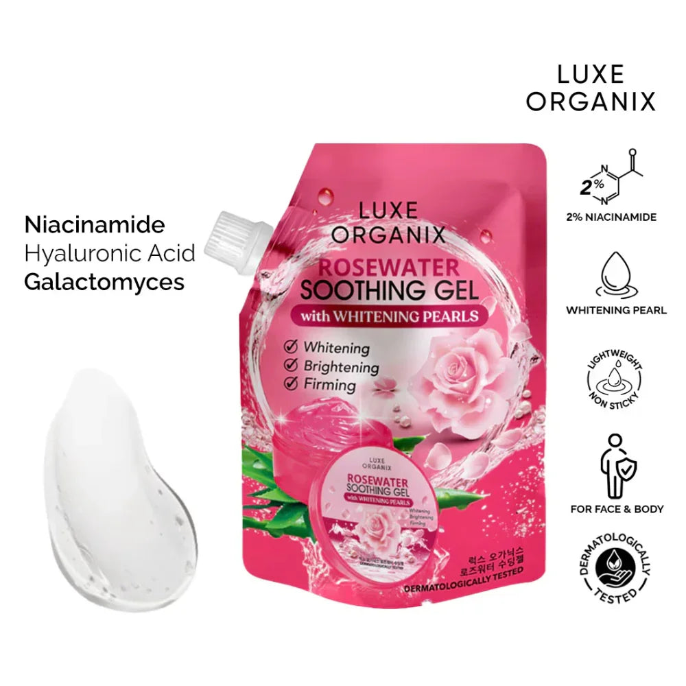 Luxe Organix Rosewater Soothing Gel Korea - 100ml