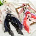 Korean Style Floral Hair Scrunchie Scarf
