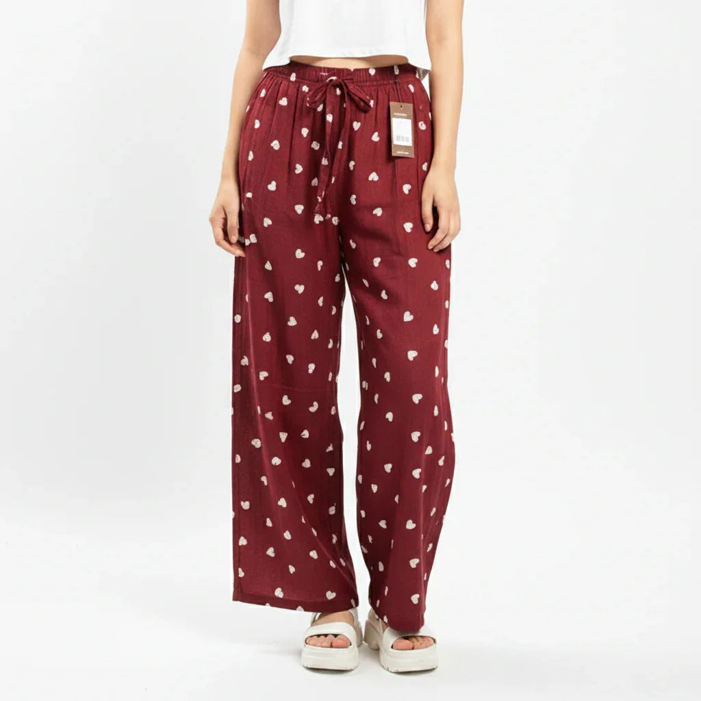 Women's Waisted Wide-Leg Palazzo Pants - YL609