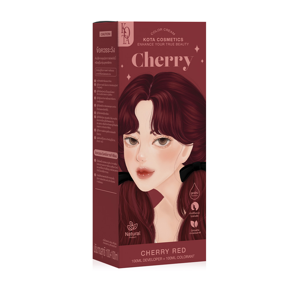 Kota Cosmetics Cherry Thailand Hair Color Cherry Red - 100ml + 100ml