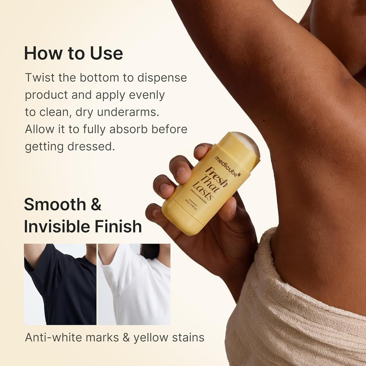 Medicube Fresh That Lasts Deodorant Vanilla & Pistachio - 83g