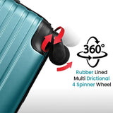 Horizon Luggage Bag 24 Inch Check-in Luggage Trolly - Turquosie