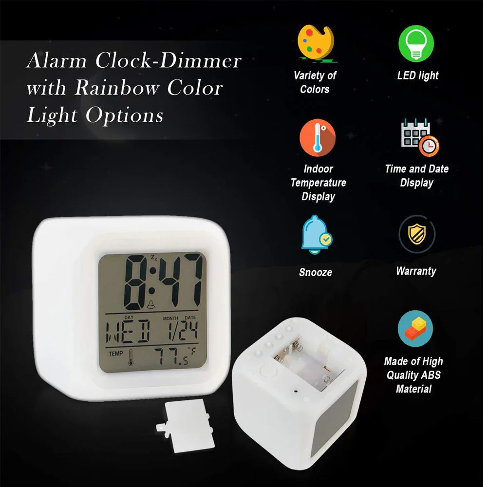 Glowing LED Color Changing Digital Alarm Clock