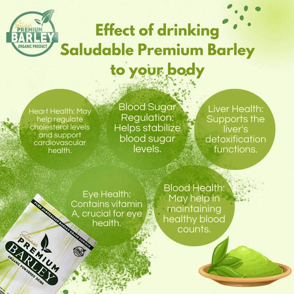 مشروب الشعير المجفف العضوي المجفف Saludable Premium Barley Premium - 3 جرام × 10 أكياس