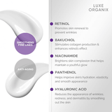 Luxe Organix Retinol + Bakuchiol Overnight Glow Gentle Treatment Cream - 30g