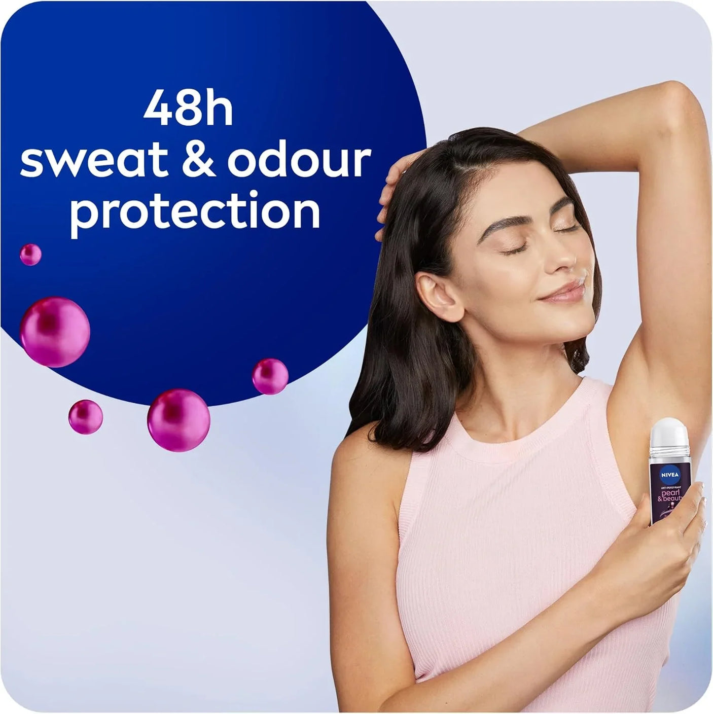 مزيل عرق نيفيا بيرل آند بيوتي رول أون - 50 مل
