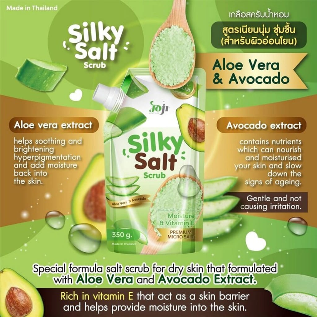 Joji Silky Salt Aloe Vera & Avocado Scrub - 350g