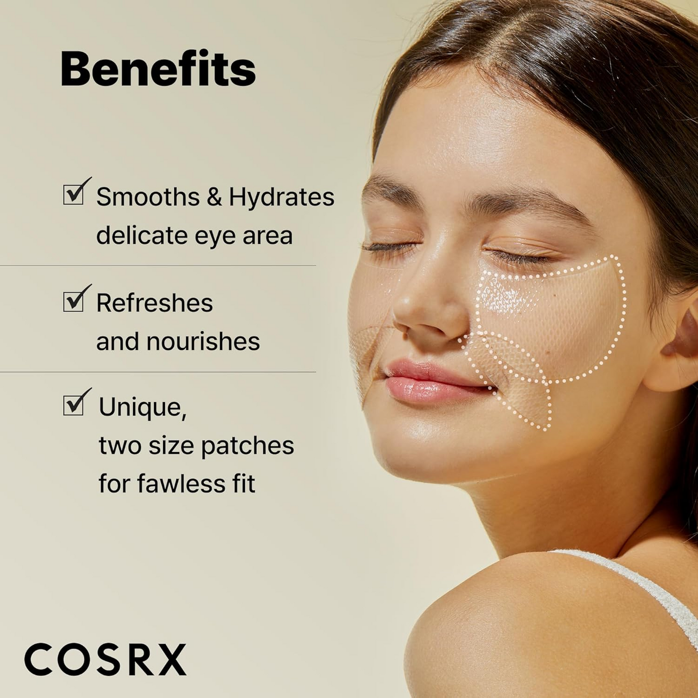 لاصقات هيدروجيل للعين بخلاصة الحلزون المتقدمة من COSRX - 60 قطعة