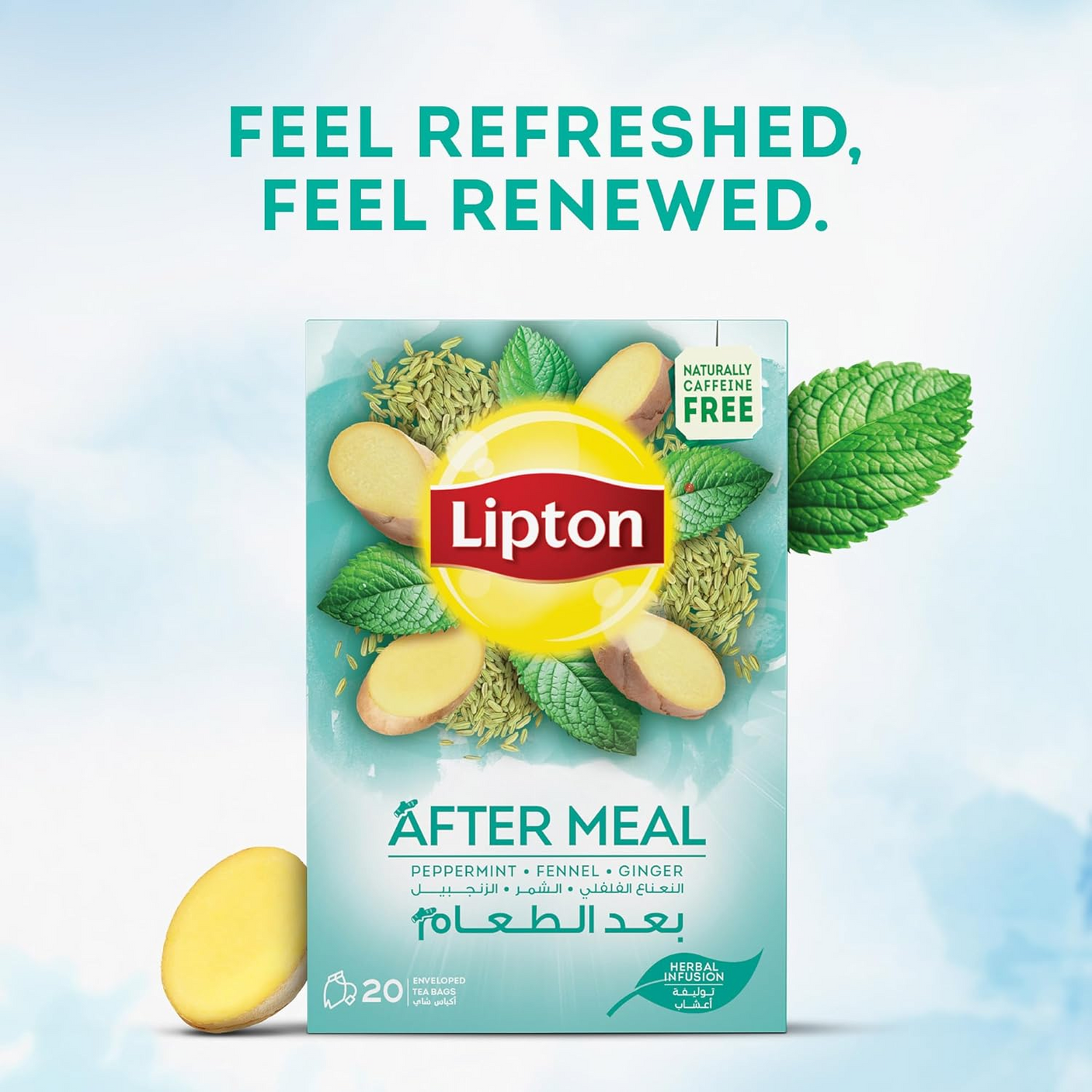 Lipton After Meal Herbal Infusion Tea - 20 Bags × 1.5g (30g)