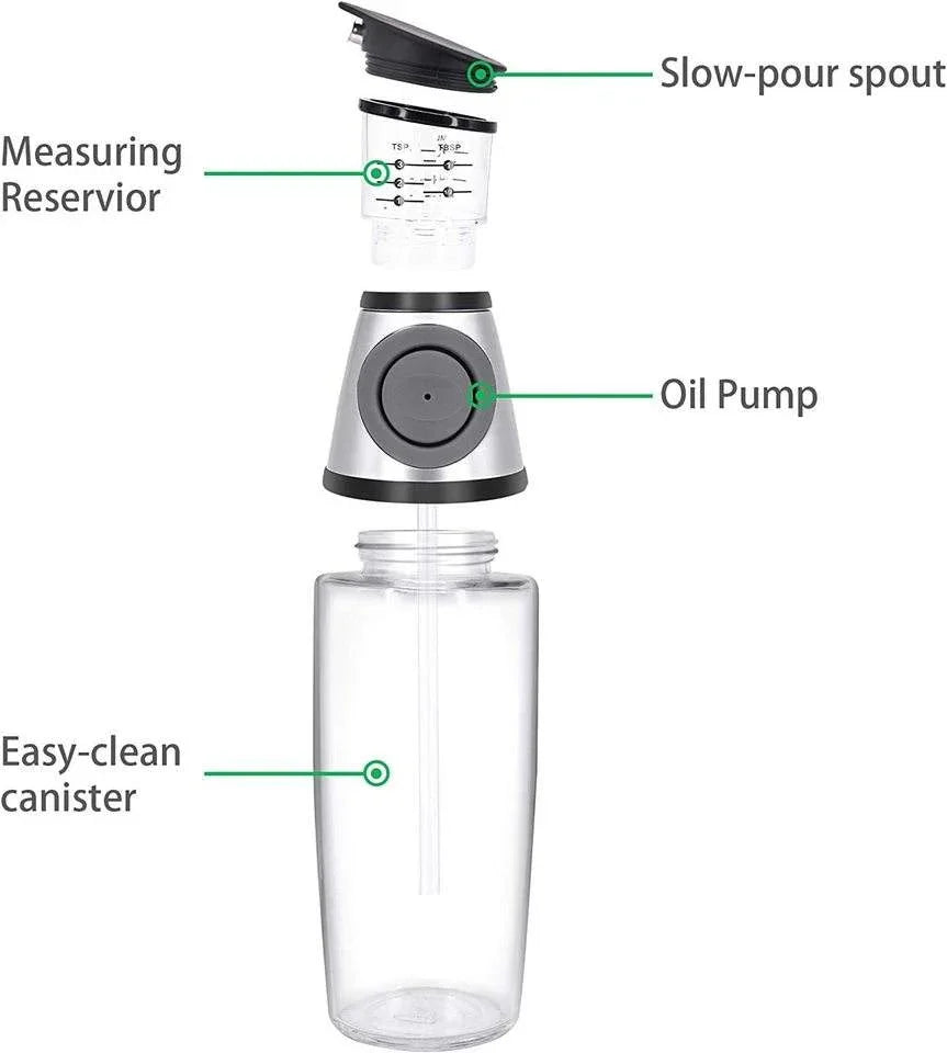 Oil & Vinegar Dispenser Bottle with Measurement Scale - 500ml