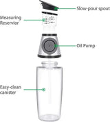 Oil & Vinegar Dispenser Bottle with Measurement Scale - 500ml