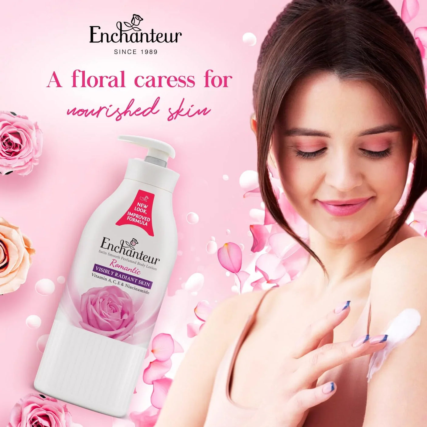 Enchanteur Romantic Perfumed Body Lotion (New Look) - 500ml