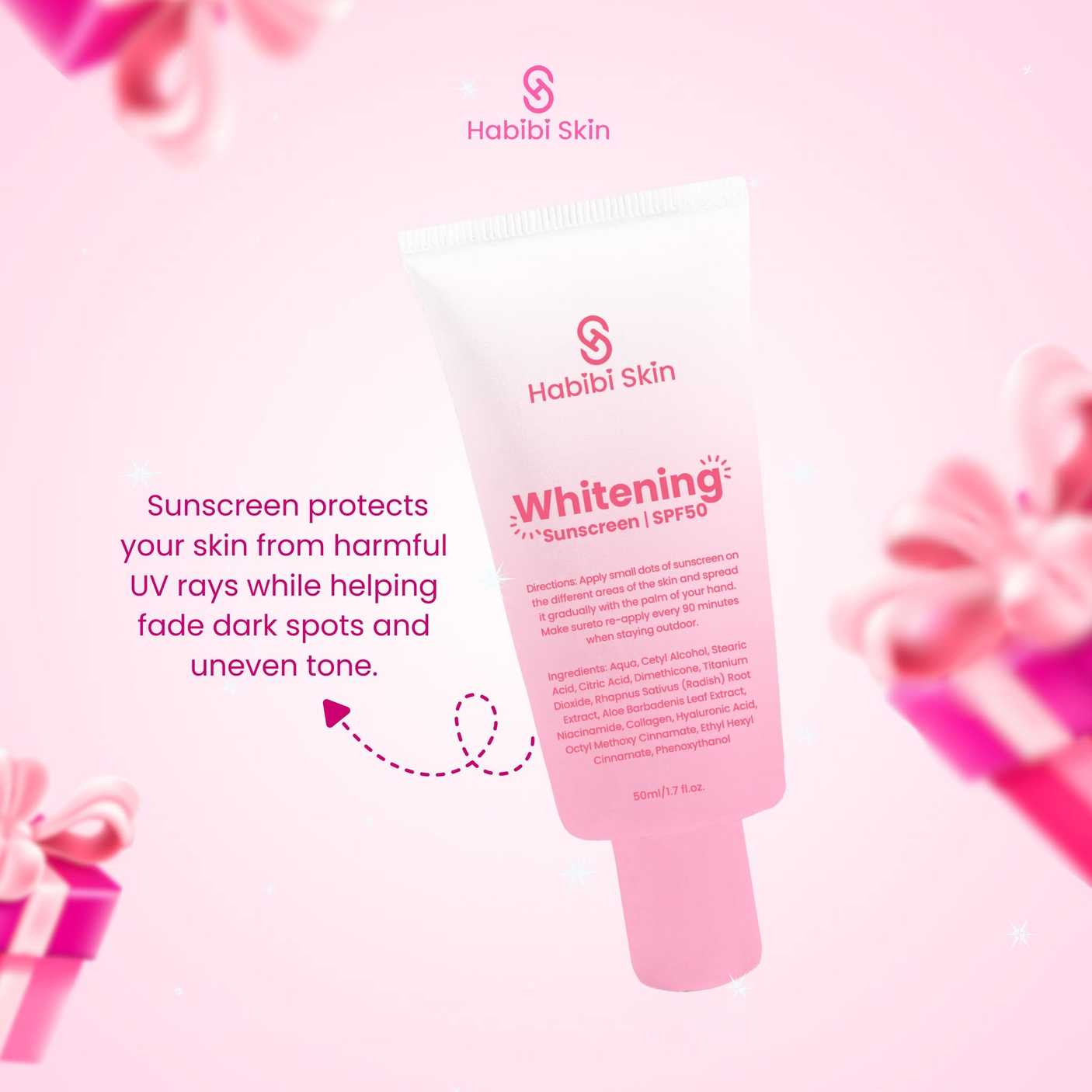 Habibi Skin Brightening Sunscreen SPF50 - 50ml