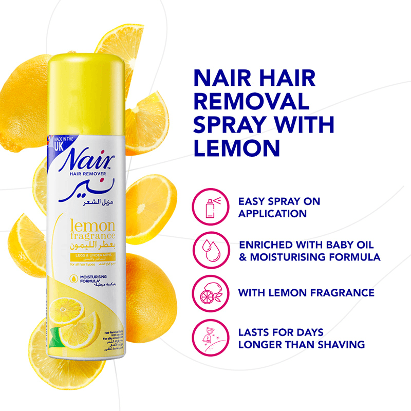 Nair Hair Removal Spray Lemon Fragrance - 200ml