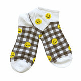 Sweet Checkered Pattern Ankle Socks - 3 Pairs (SWT-CHK)