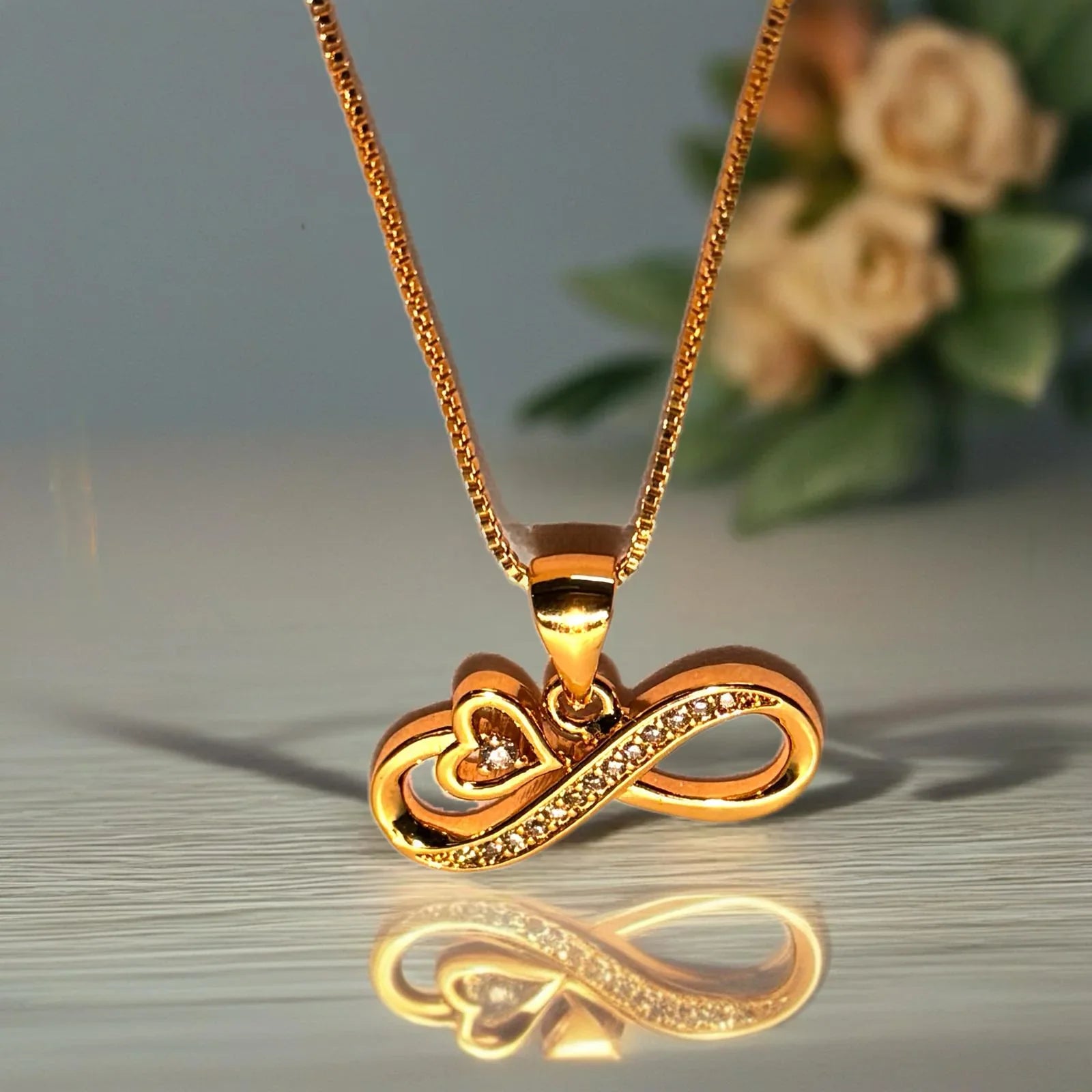 Unique Design Golden Stainless Steel Necklace with pendant - FJ4219