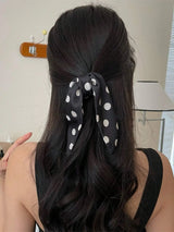 Vintage Classic Polka Dot Bow Hair Claw Clip 2pcs
