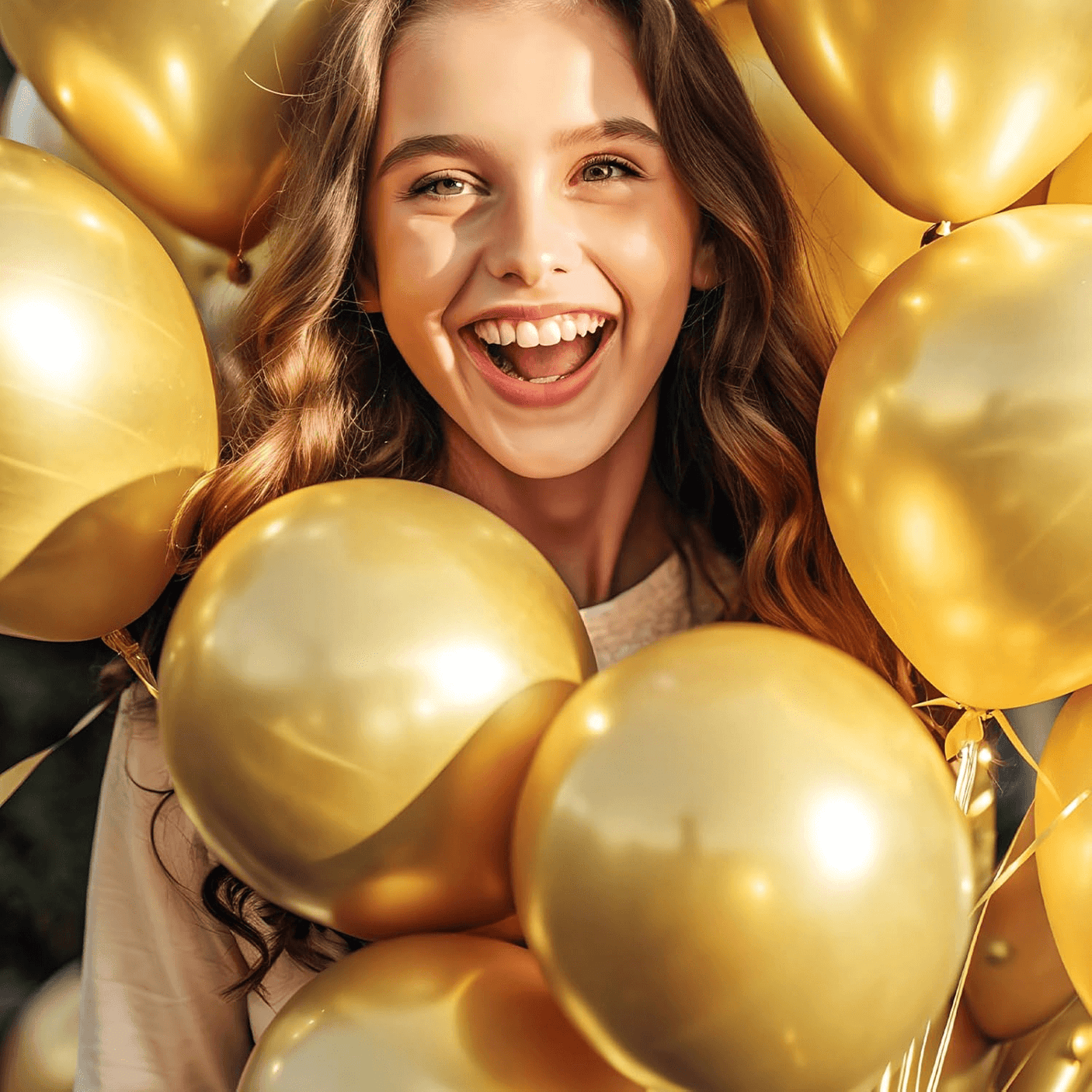 Birthday Party Decoration Balloons Metallic Gold - 08 Pcs