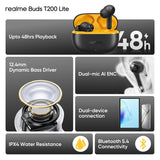 Realme T200 Lite True Wireless Earbuds Original