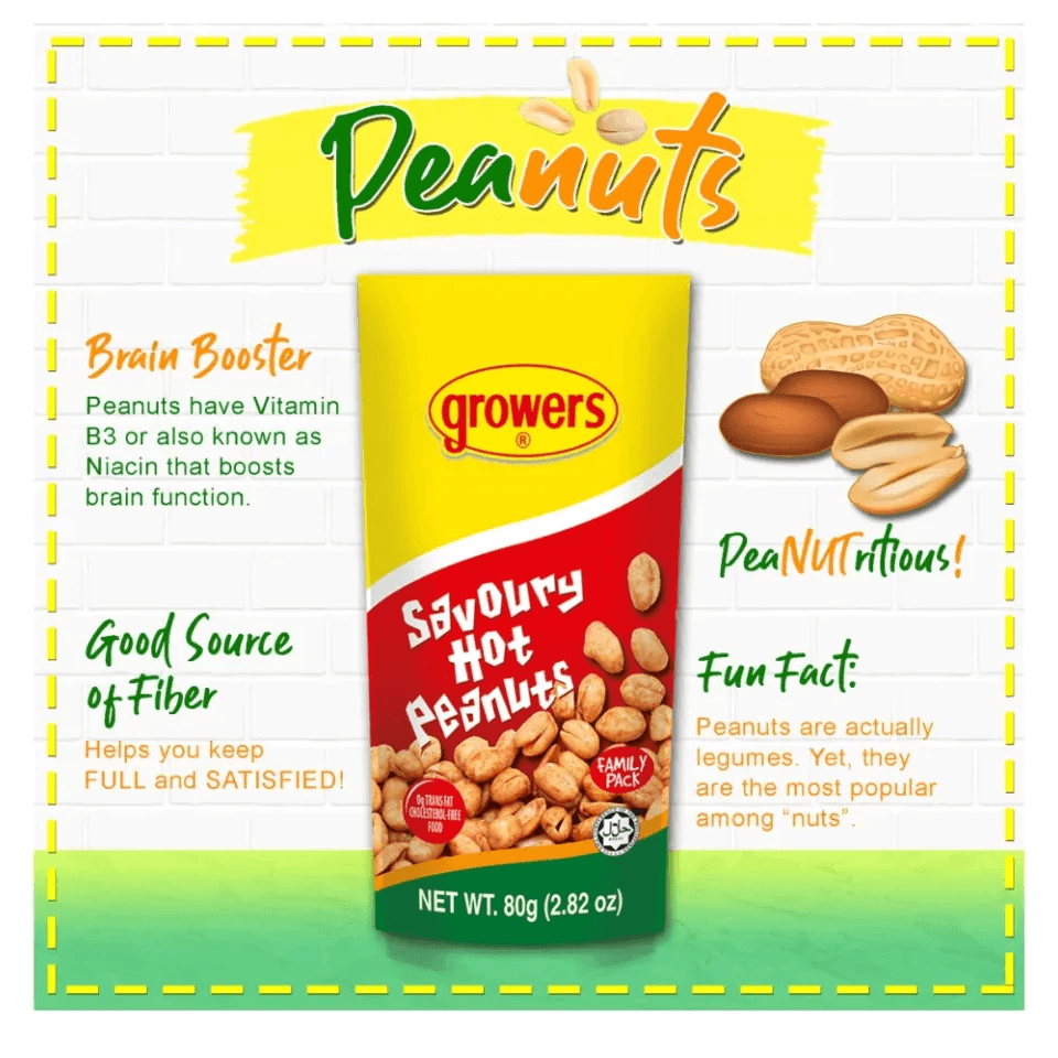 Growers Savoury Hot Peanuts - 80g