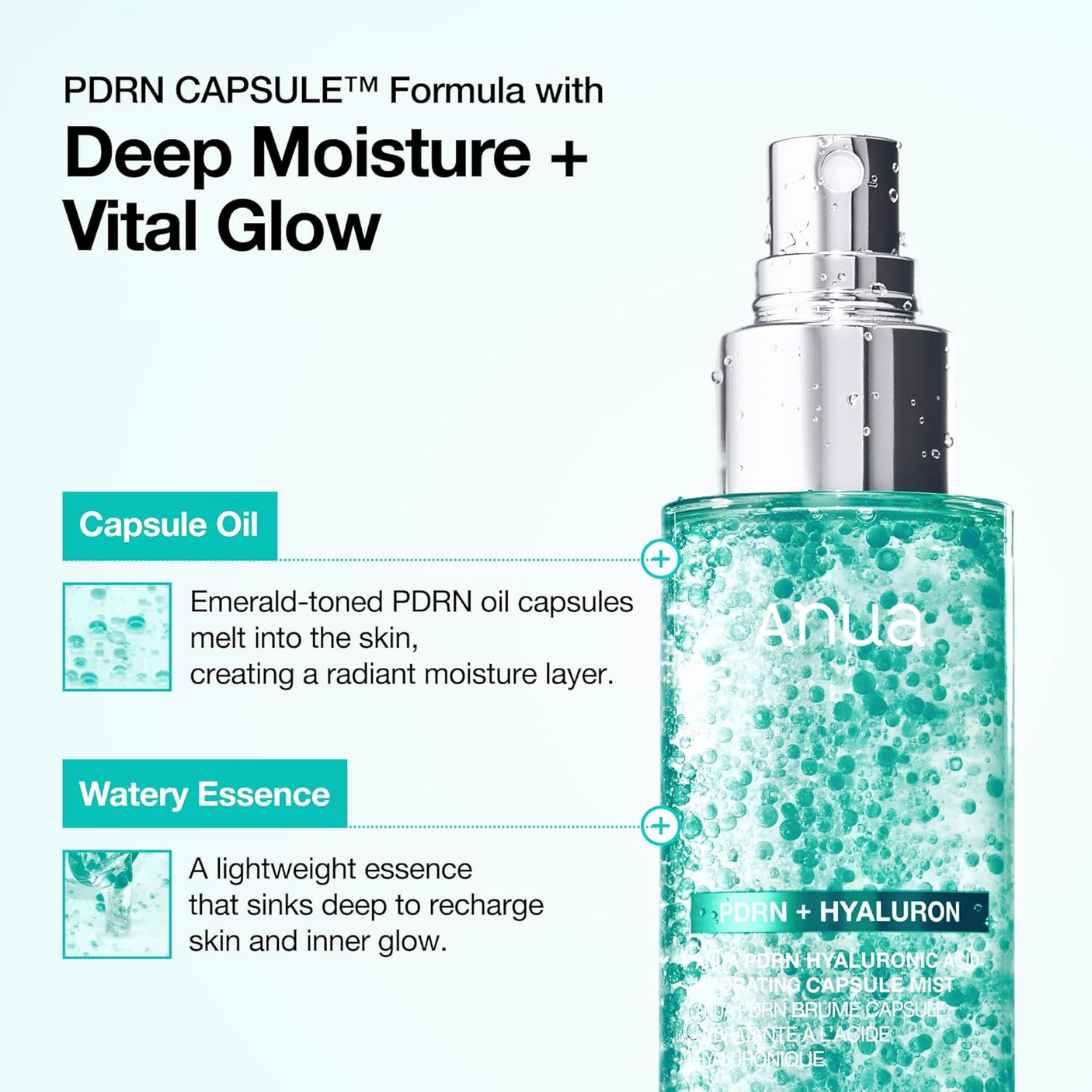 Anua PDRN Hyaluronic Acid Hydrating Capsule Facial Mist - 100ml