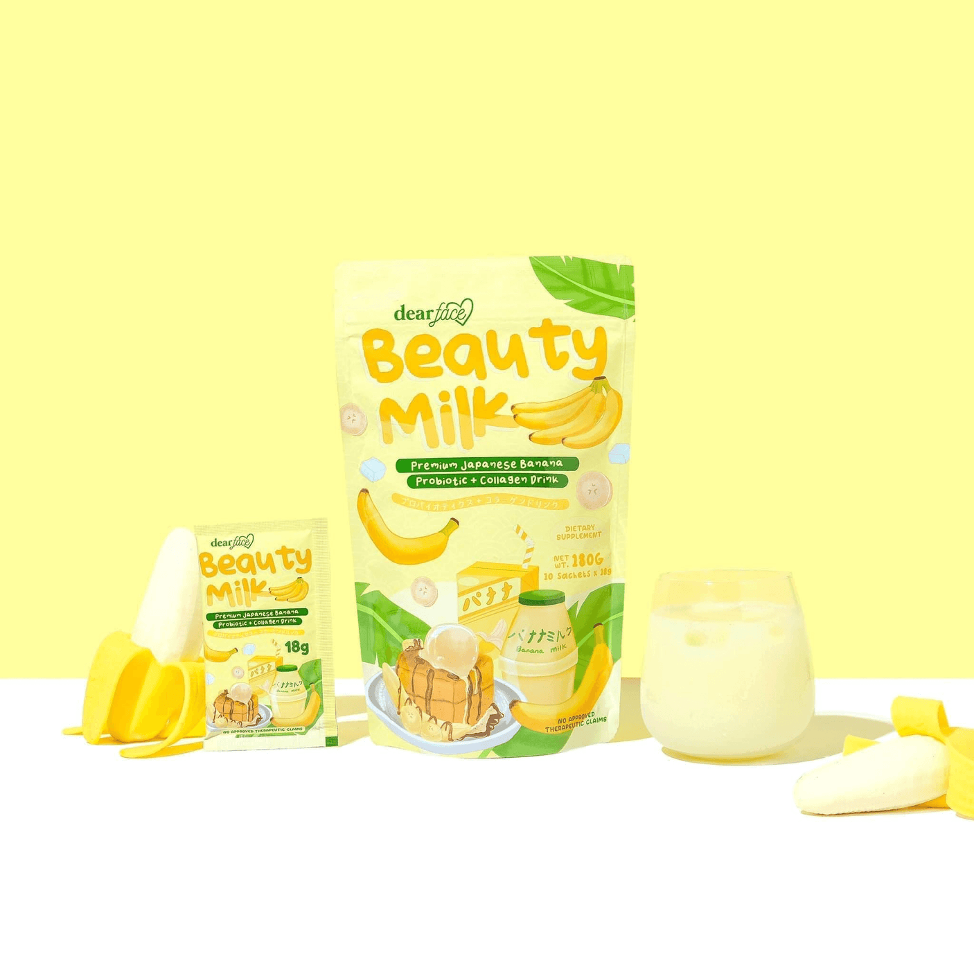 Dear Face Beauty Milk Premium Japanese Banana Drink - 180g