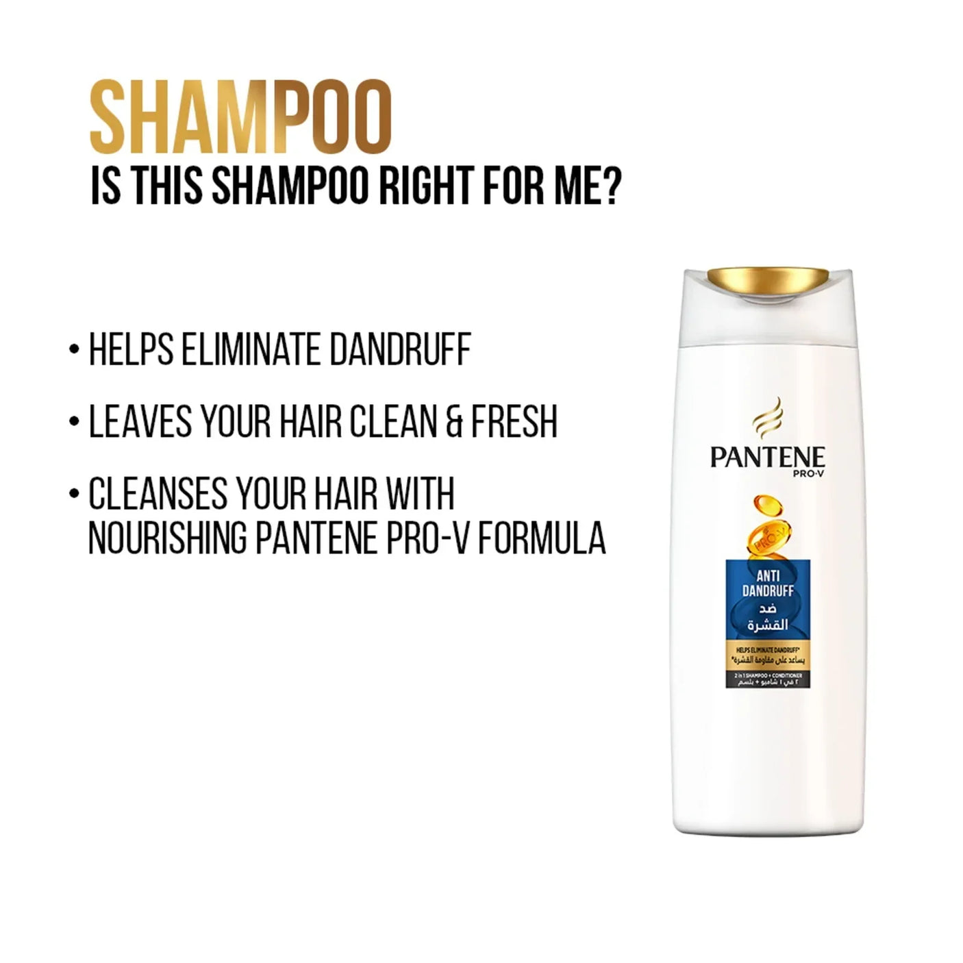 Pantene Pro-V Anti-Dandruff 2 in 1 Shampoo + Conditioner - 200ml