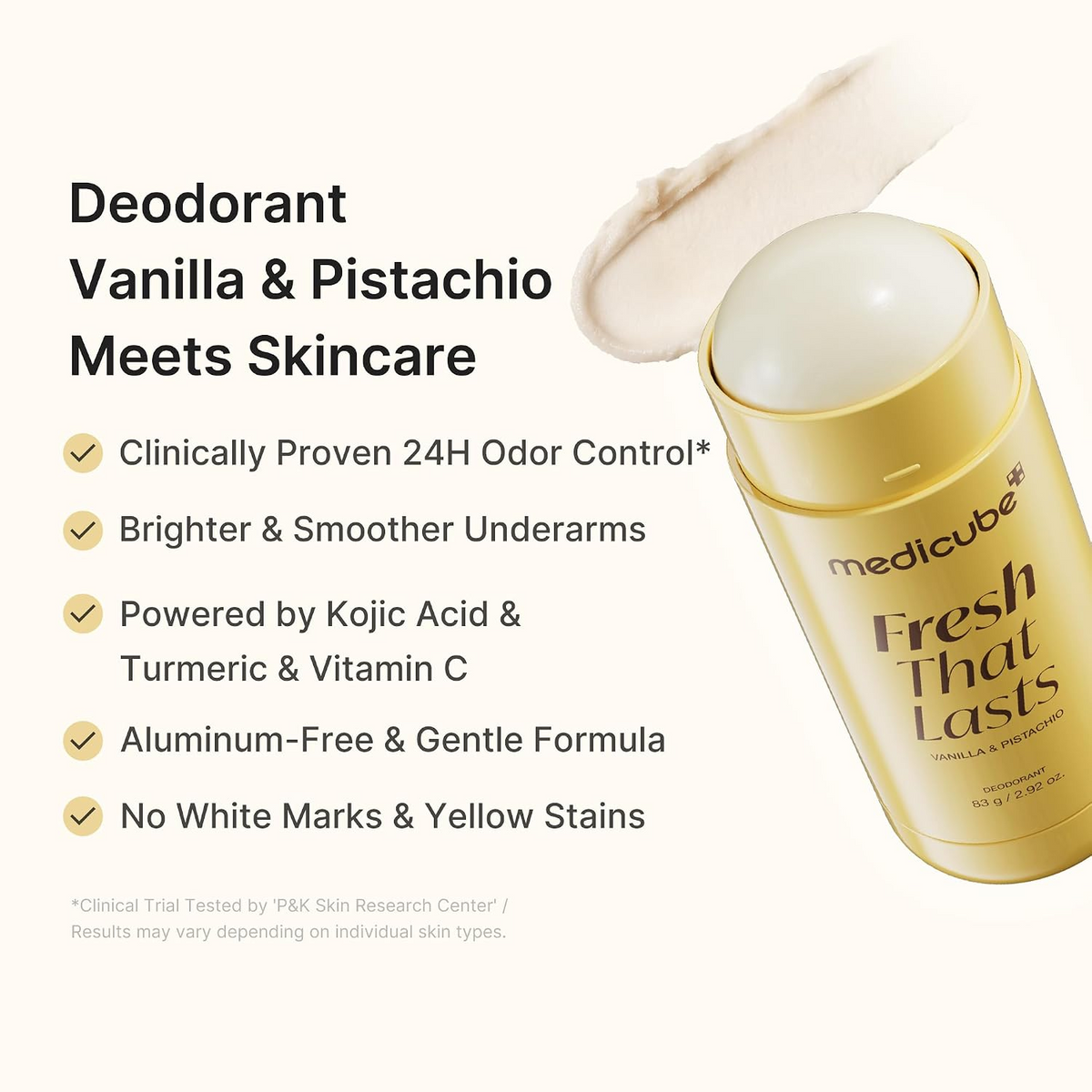 Medicube Fresh That Lasts Deodorant Vanilla & Pistachio - 83g