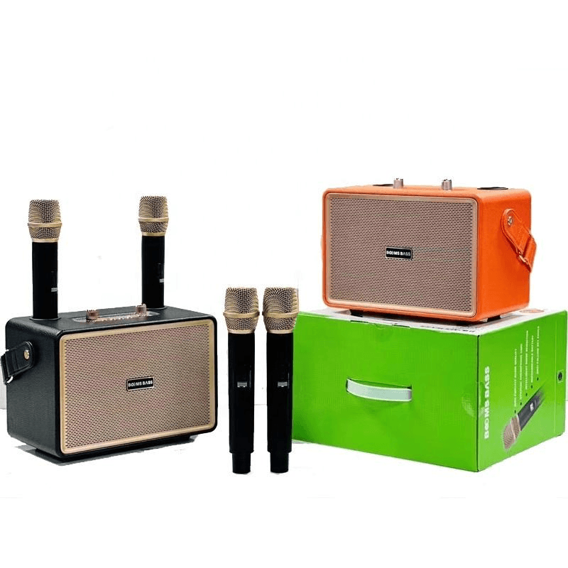 Booms Bass Stereo Outdoor Karaoke With 2 Microphones - M4202+
