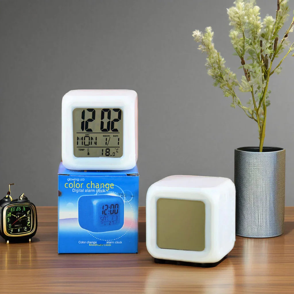 Glowing LED Color Changing Digital Alarm Clock