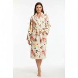 Long Sleeves Comfortable Flannel Bathrobe Coral Fleece