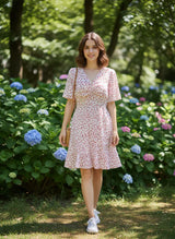 Women's Lightweight Mini Heart Design Casual Dress