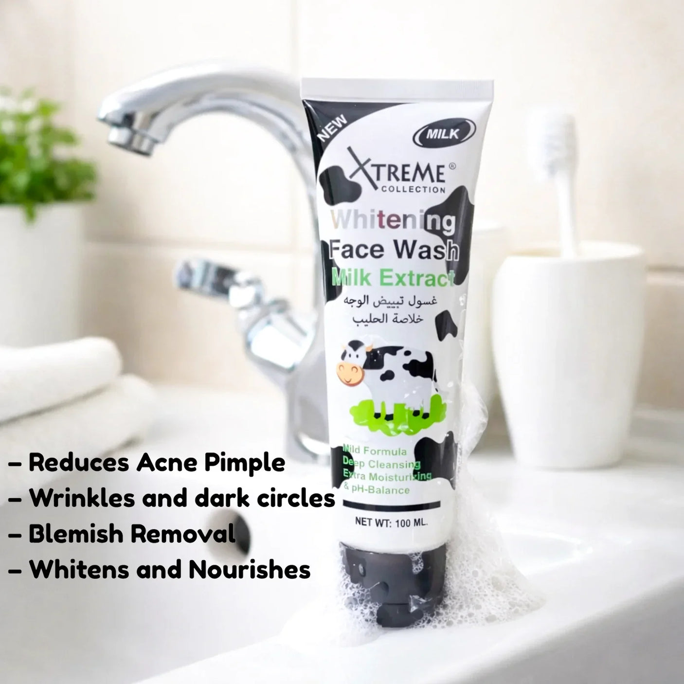 Xtreme Milk Extract Brightening Face Wash - 100ml