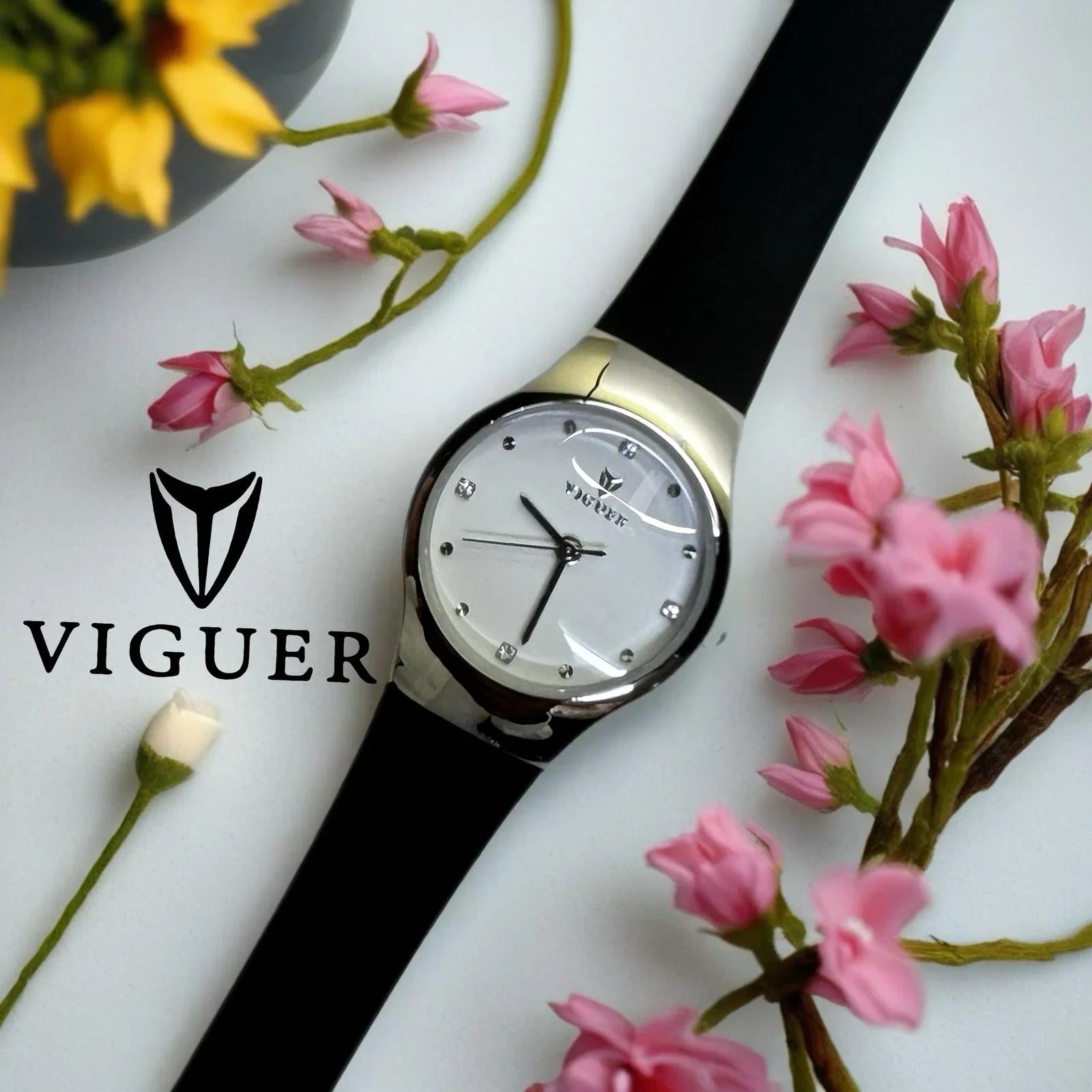 ساعة فيجور النسائية التناظرية المقاومة للماء - V9320