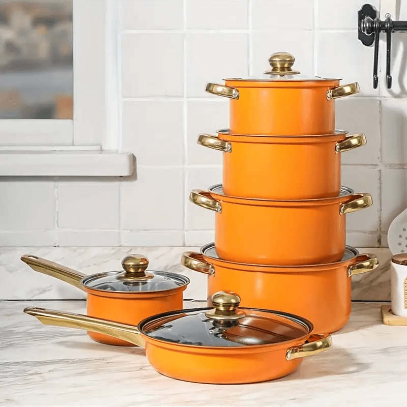 High Quality Stainless Steel Cookware Set - 12 Pcs