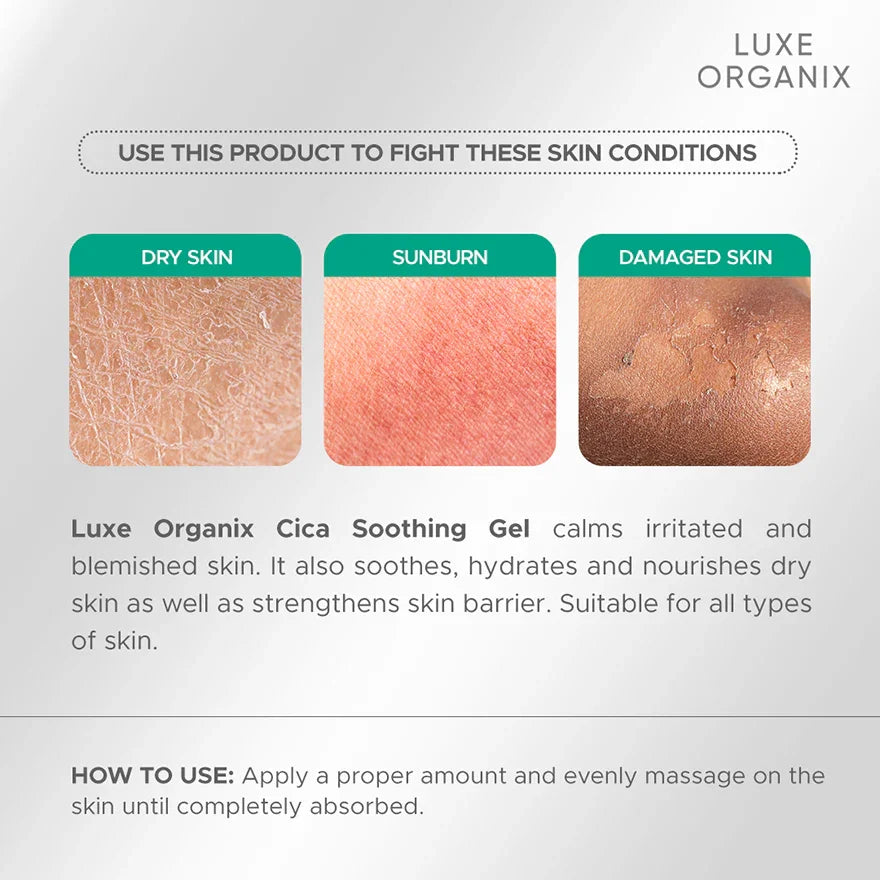 Luxe Organix Cica Soothing Gel - 100ml