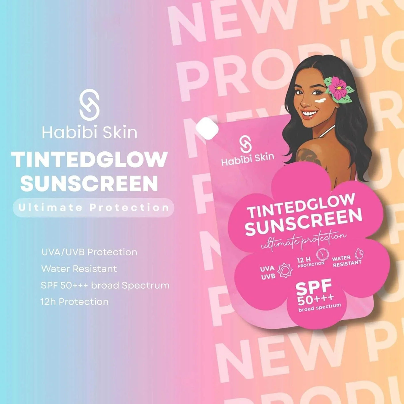 Habibi Skin Tinted Glow Sunscreen SPF50 - 50g