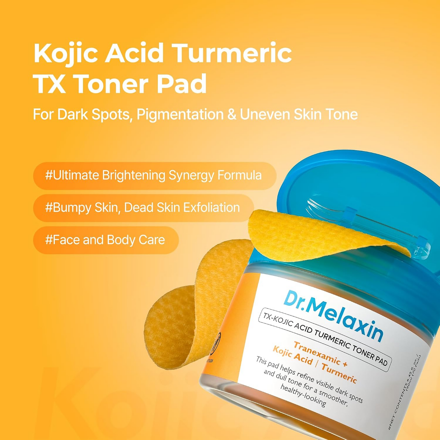 Dr.Melaxin TX-Kojic Acid Turmeric Toner Pad - 70Pads