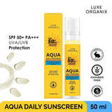 Luxe Organix Aqua Daily Sunscreen SPF 50+ PA+++ - 50ml