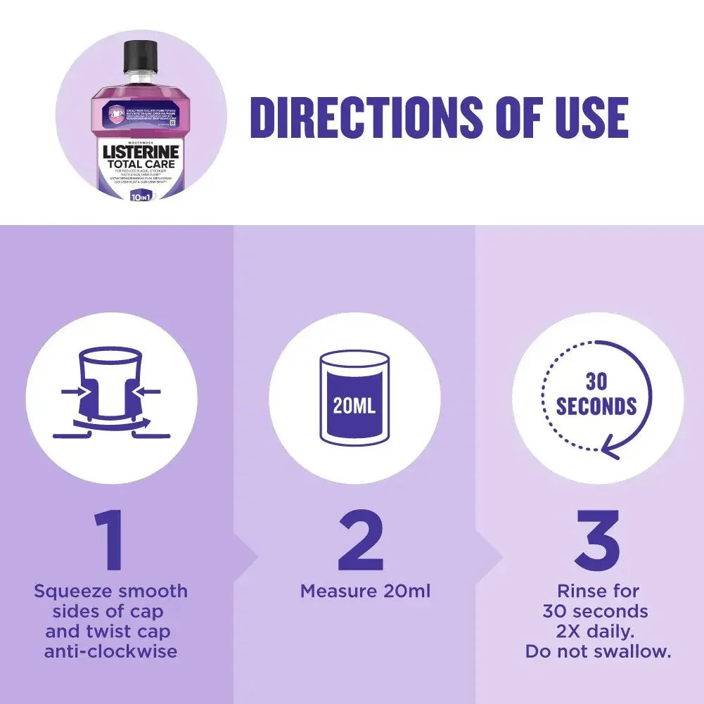 Listerine 10 In 1 Total Care Mouthwash - 250ml