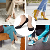 جوارب نسائية غير مرئية بكعب مانع للانزلاق من Gelaiya Fashion - 3 أزواج (أسود)
