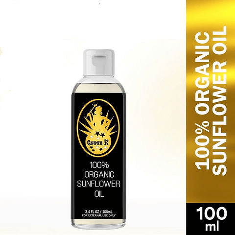 Queen K 100% Organic Sunflower Oil - 100ml