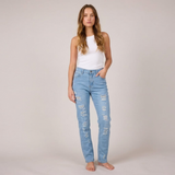 Women's Blue Ripped Jeans #4846
