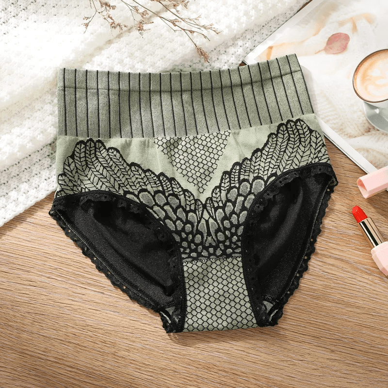 Women's Cotton High Waist Tummy Support Panties - 1695#