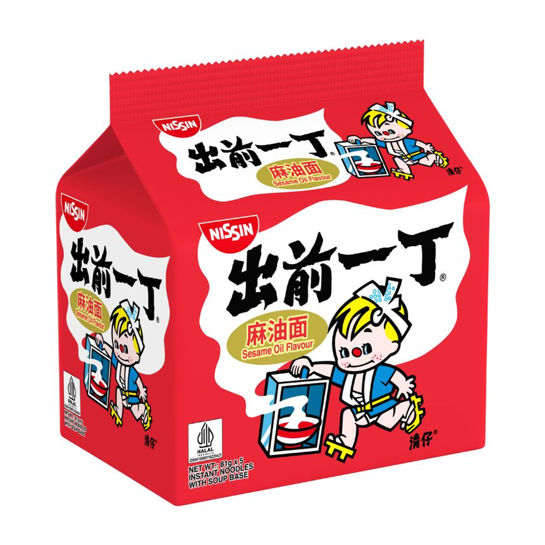 Nissin Sesame Oil Flavour Instant Noodles - 81g × 5Pcs