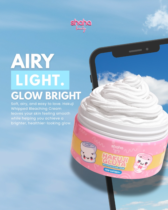 Shaha Beauty Hakuji Gluta Marshmallow Whipped Bleaching Cream - 200ml