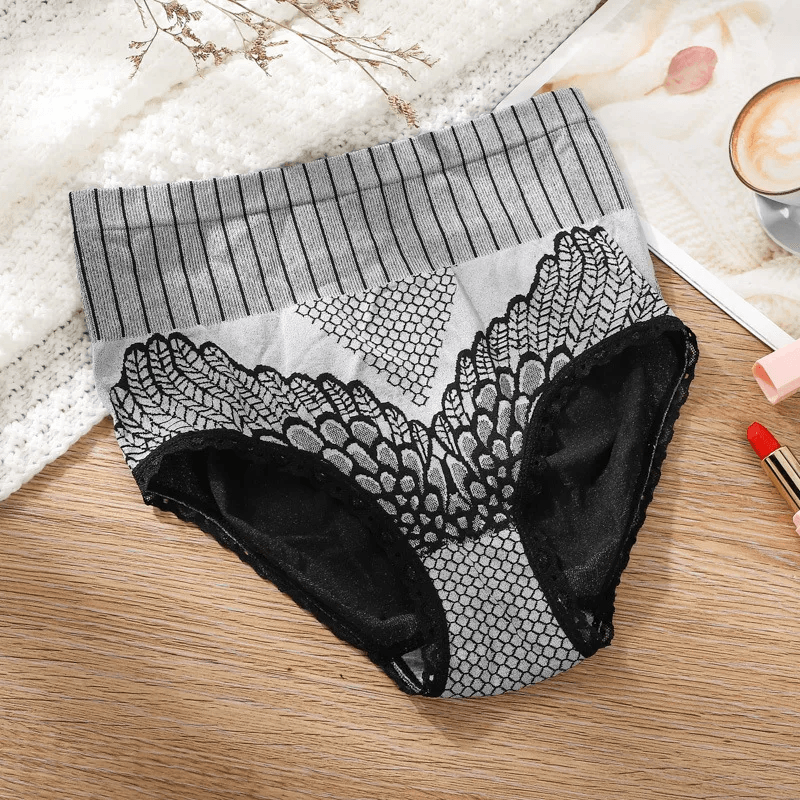 Women's Cotton High Waist Tummy Support Panties - 1695#