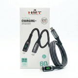 كابل بيانات وشحن سريع HMT 60W IP طراز CB-88